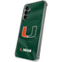 University of Miami Green Jersey Galaxy S24 Plus Clear Case